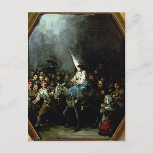 Eine Frau, die durch die Inquisition verdammt ist Postkarte (Vorderseite)