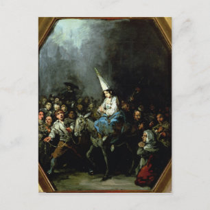 Eine Frau, die durch die Inquisition verdammt ist Postkarte