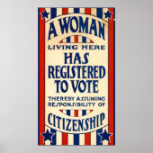 Eine Frau, die hier Plakat lebt (Vorne)