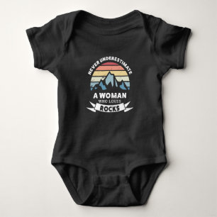 Eine Frau, die Rocks Geology Gift Liebe Baby Strampler