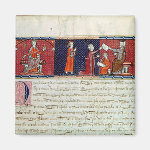 Eine Frau, die vorher einen Eid schwört Magnet