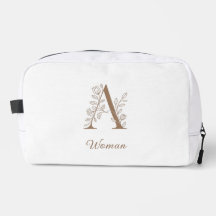 Eine Frau – Elegantes florales Monogramm Gold Make