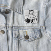 Eine Frau für Asselineau Button (Beispiel)