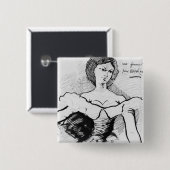 Eine Frau für Asselineau Button (Vorne & Hinten)