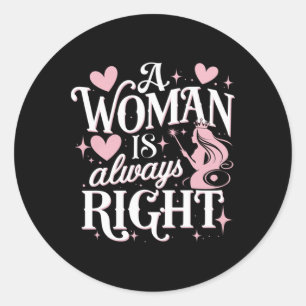 Eine Frau hat immer den richtigen Sticker