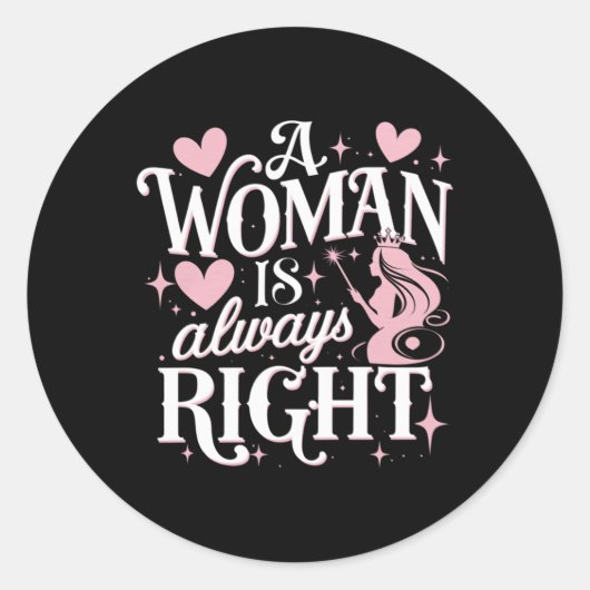 Eine Frau hat immer den richtigen Sticker (Vorderseite)