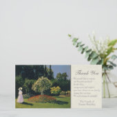 Eine Frau im Garten-Beileid danken Ihnen zu Dankeskarte (Stehend Vorderseite)