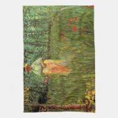 Eine Frau im Garten Spazieren durch Vincent van Go Geschirrtuch (Vertikal)