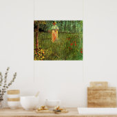 Eine Frau im Garten Spazieren durch Vincent van Go Poster (Küche)