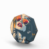 Eine Frau im Retro-Stil Fotoblock (Rechts)