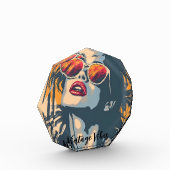 Eine Frau im Retro-Stil Fotoblock (Links)