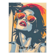 Eine Frau im Retro-Stil