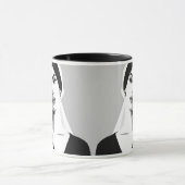 Eine Frau im Schatten und im Licht. Tasse (Zentrum)