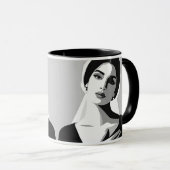 Eine Frau im Schatten und im Licht. Tasse (VorderseiteRechts)
