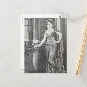 Eine Frau in 1930 Schwarzweiß Postkarte