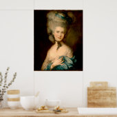 Eine Frau in Blau Poster (Küche)