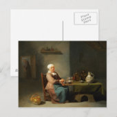 Eine Frau in der Küche Postkarte (Vorne/Hinten)