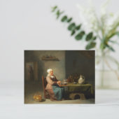 Eine Frau in der Küche Postkarte (Stehend Vorderseite)