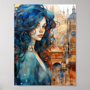 Eine Frau in der Stadt Poster