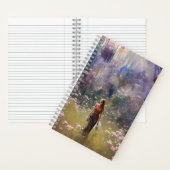 Eine Frau in einem Feld in einer pokalyptischen We Notizblock (Innen)