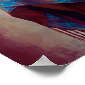 Eine Frau in einem mehrfarbigen Schawlposter Poster (Ecke)