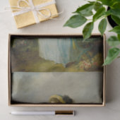 Eine Frau in ihrem Garten mit ihrem Hund von Schal Seidenpapier (Geschenk)