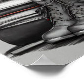 "Eine Frau in Rot, allein" Poster (Ecke)