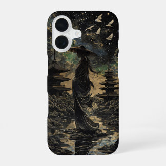 eine Frau in traditioneller japanischer Kleidung D iPhone 16 Hülle