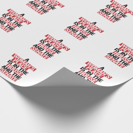 Eine Frau ist im Haus und im Senat. Geschenkpapier (Ecke)