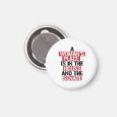 Eine Frau ist im Haus und im Senat. Magnet (Vorderseite/Rückseite)