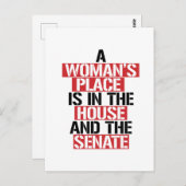 Eine Frau ist im Haus und im Senat. Postkarte (Vorne/Hinten)