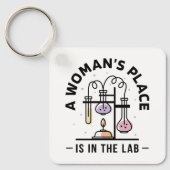 Eine Frau ist im Labrador - Wissenschaftlerin Schlüsselanhänger (Vorderseite)