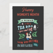 Eine Frau ist wie eine eigene Teebeutel-Grußkarte Einladung (Vorne/Hinten)