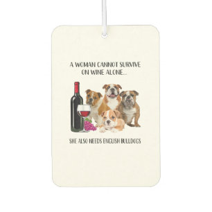 Eine Frau kann allein auf Wein nicht überleben, we Autolufterfrischer