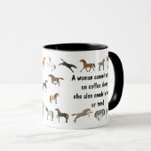 Eine Frau kann allein mit Kaffee nicht überleben Tasse (VorderseiteRechts)