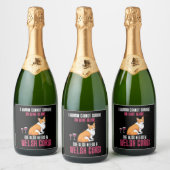 Eine Frau kann nicht allein auf Wein überleben, nu Schaumweinetikett (Flaschen)