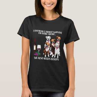Eine Frau kann sich nicht allein auf Wein verlasse T-Shirt