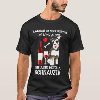 Eine Frau kann Wein nicht allein überleben, brauch T-Shirt