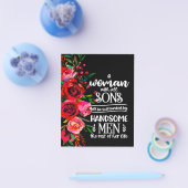 Eine Frau mit allen Söhnen Geschenk, Geschenkidee Flyer (Einzeln)