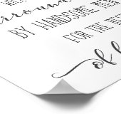 Eine Frau mit allen Söhnen, schwarz-weiß Word Art Poster (Ecke)