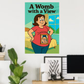 Eine Frau mit Ansicht - Cartoon Edition Poster (Heimbüro)