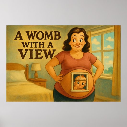 Eine Frau mit Blick - Klassisches Cartoon-Poster Poster (Vorne)