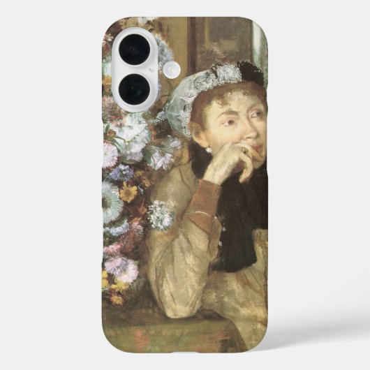 Eine Frau mit Chrysanthemen von Edgar Degas Case-Mate iPhone Hülle (Rückseite)