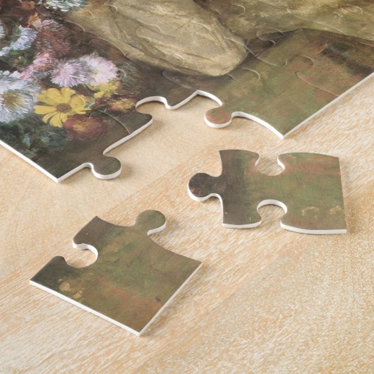 Eine Frau mit Chrysanthemen von Edgar Degas Puzzle (Seite)