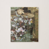 Eine Frau mit Chrysanthemen von Edgar Degas Puzzle (Vertikal)