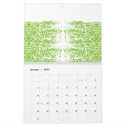 Eine Frau mit einem grauen Pullover und einer Bril Kalender (Jan 2027)