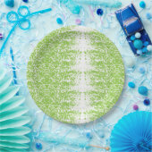 Eine Frau mit einem grauen Pullover und einer Bril Pappteller (Party)