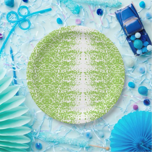 Eine Frau mit einem grauen Pullover und einer Bril Pappteller (Party)