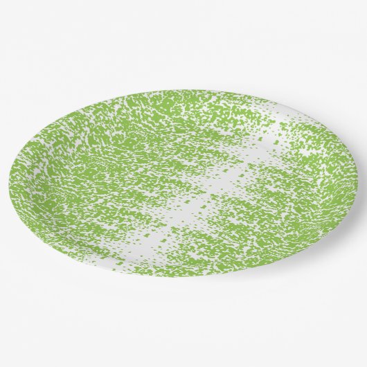 Eine Frau mit einem grauen Pullover und einer Bril Pappteller (Schrägansicht)