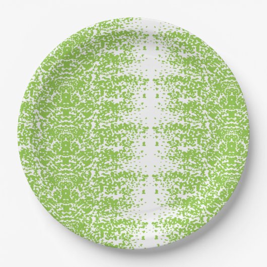 Eine Frau mit einem grauen Pullover und einer Bril Pappteller (Vorderseite)